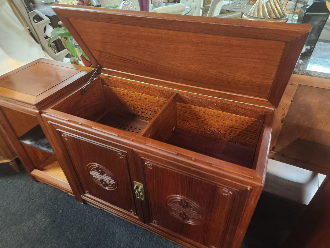 1960's George Zee Rosewood Oriental style stereo Cabinet