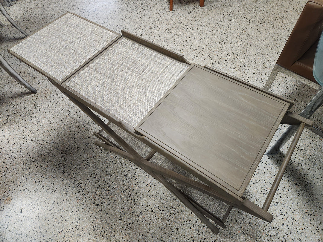 Mid Century Console/Bar Table With Folding Leaves