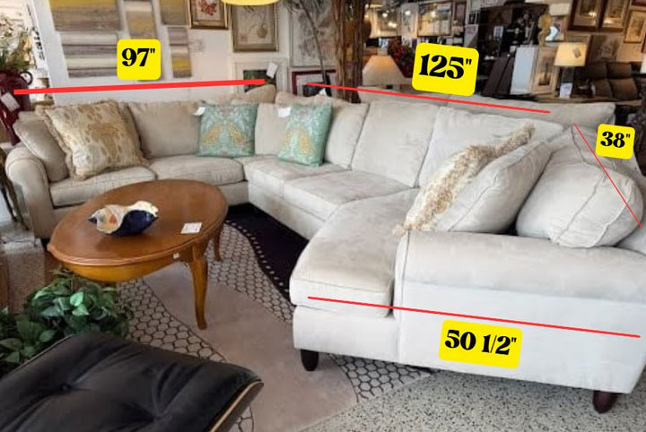 Cream Colored Haverty's Sectional
