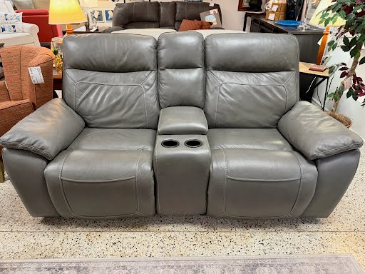 Grey Power Recliner Love Seat