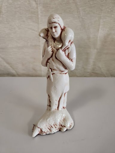 14 Piece "White Duncan Mold Ceramic 1982 Nativity"