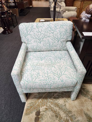 Teal Coral Arm Chair