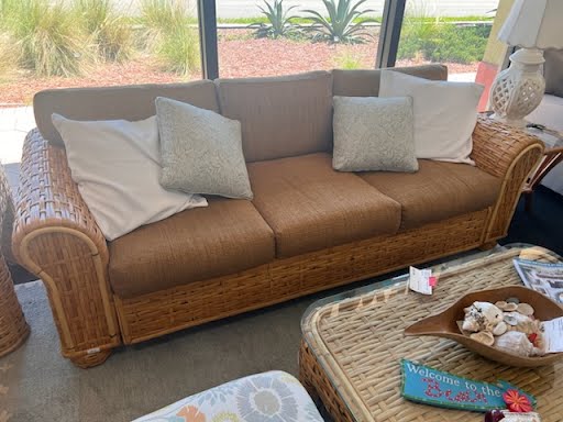 Sofa Ralph Lauren 94" Woven Rattan
