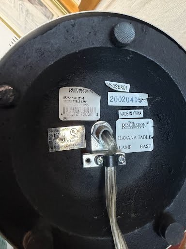 Restoration Hardware Table Lamps