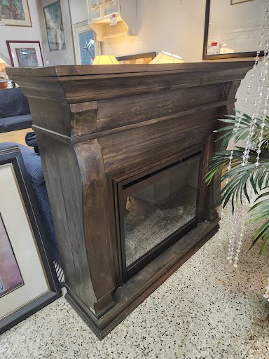Fireplace Charcoal Weathered Electric