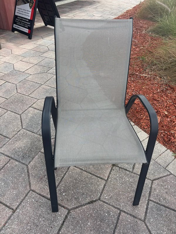 Gray Mesh Outdoor Chair