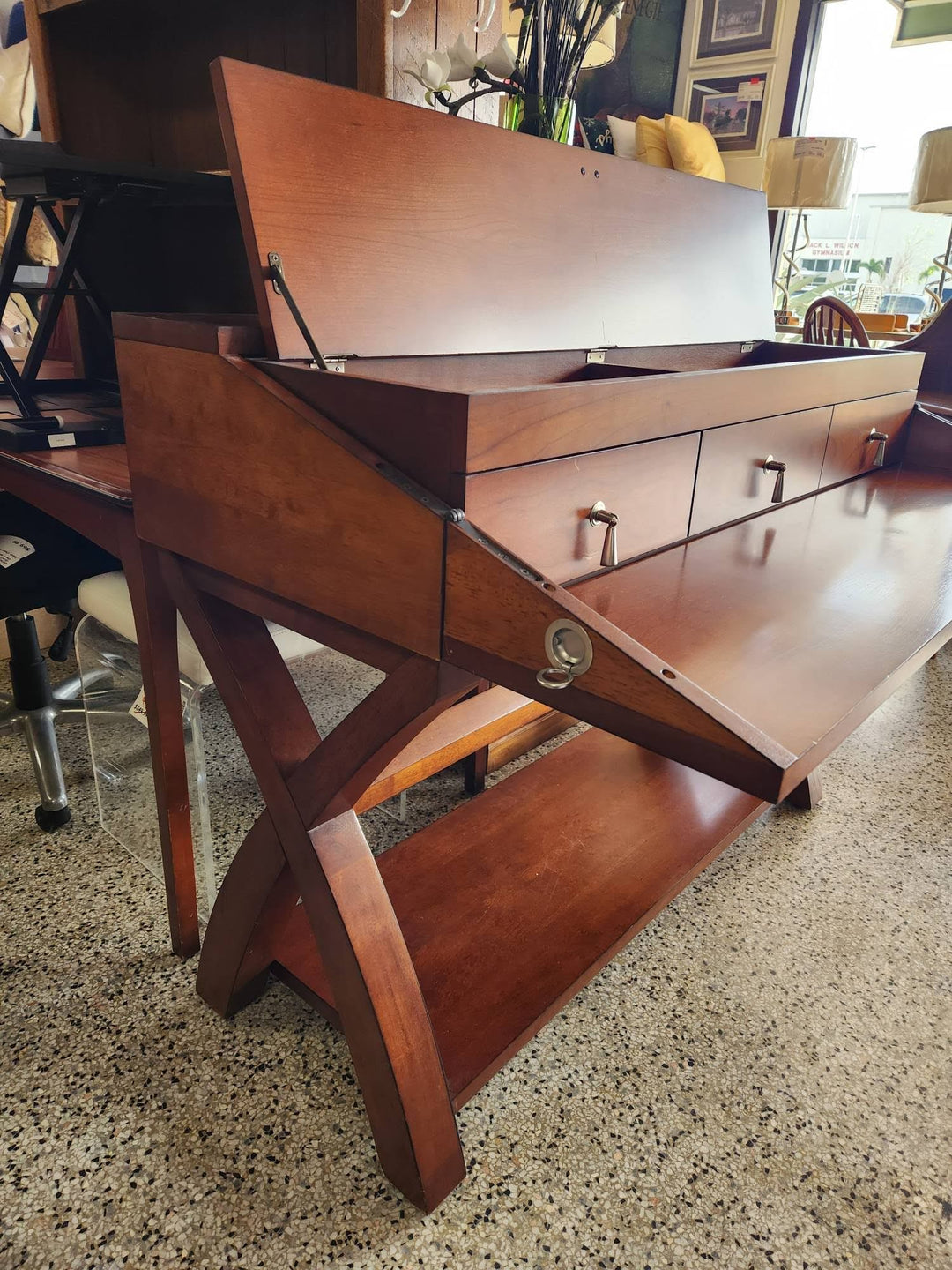 Cherry Wood Vanity / Desk