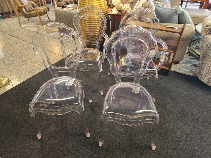 SET OF 4 - Lucite Chairs