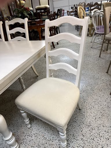 Dining Set Ivory Table w. 5 Chairs