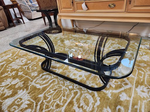 Rectangular Glass Top End Table