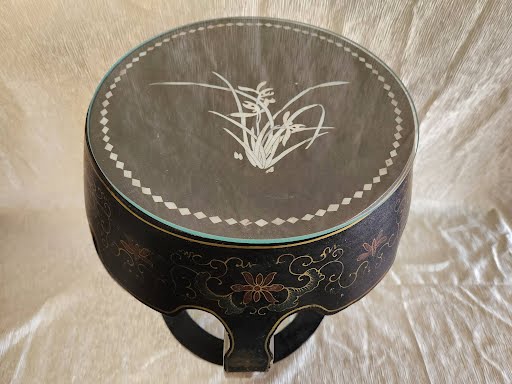Black Lacquer End Table