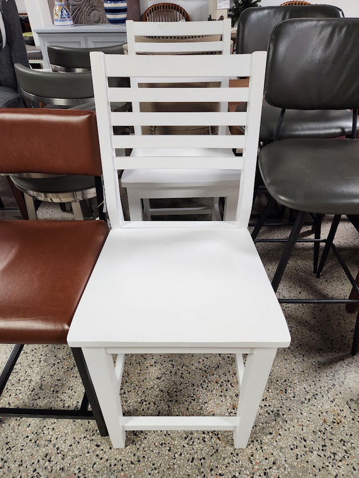 SET OF 2 | White Ladder stools