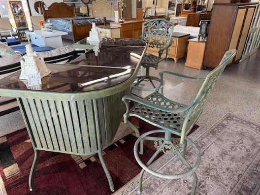 5 Piece Cast Aluminium Outdoor Bar & Chairs