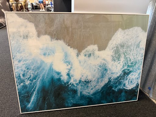 30x22.5" Ocean Shore - White Frame