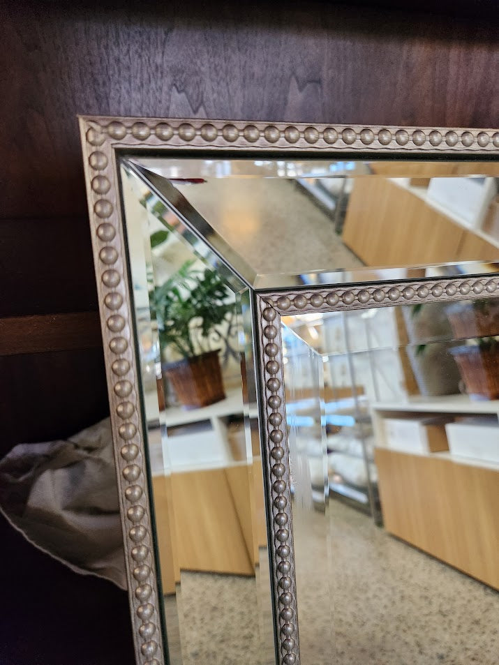 Silver Beveled Mirror