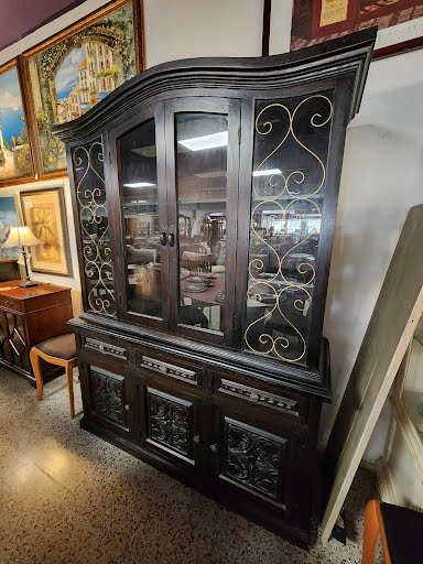 Dark Wood China Cabinet