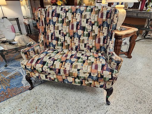 54W" "Key City" Wine Love Seat