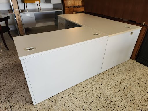 L-Shape Office Desk - Beige