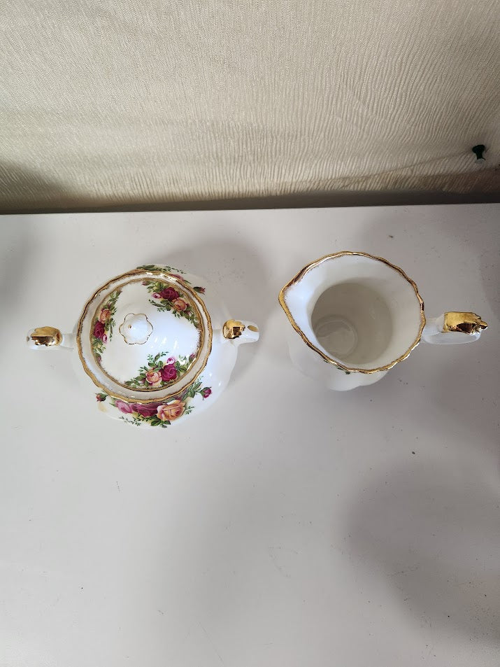 Creamer and Sugar with Lid China