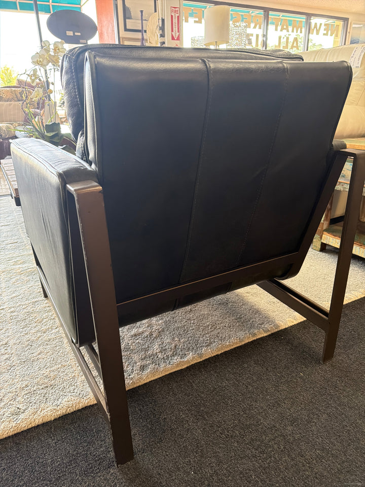 Green Leather Arm Chair