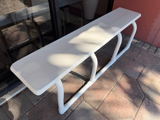 White PVC Outdoor Bench