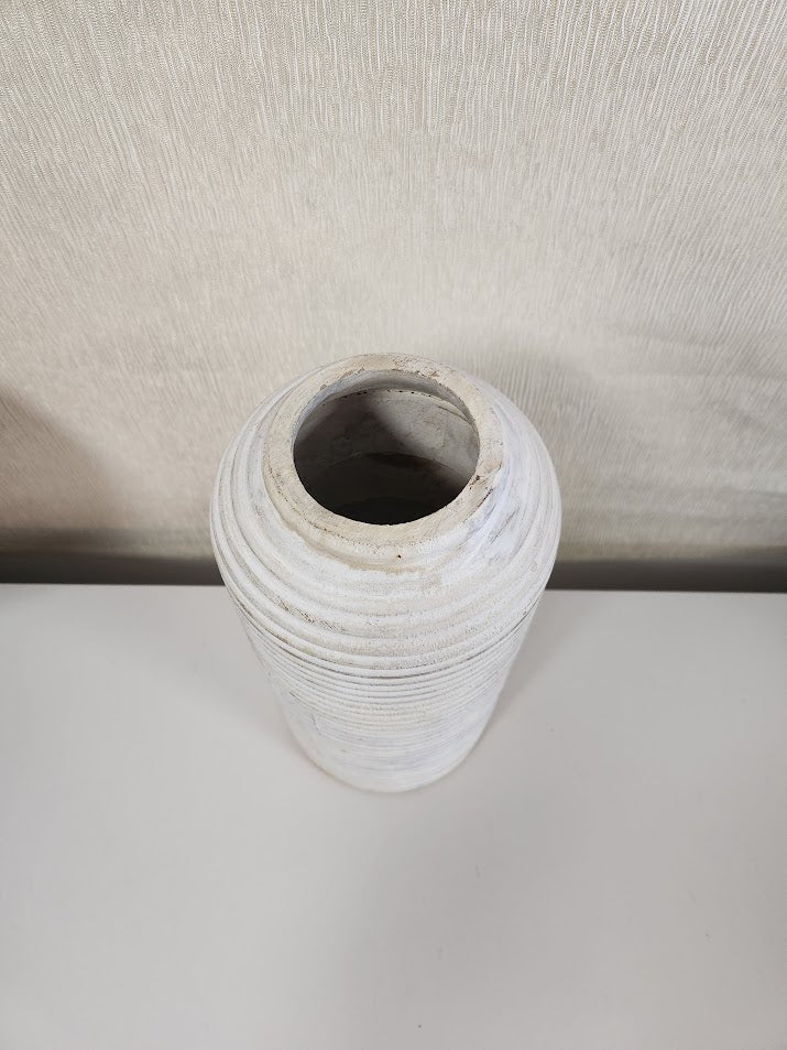 White Shabby Vase