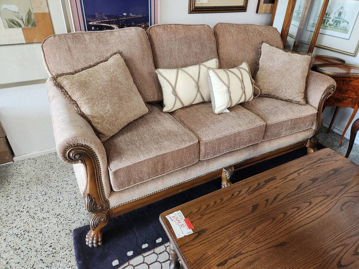 Carved Front Arms Sofa