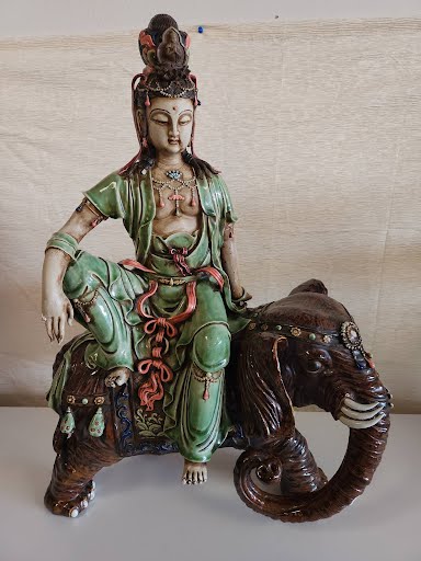 30H" Oriental Figure with Elephant