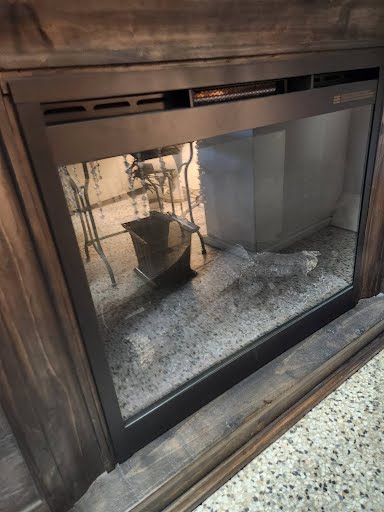Fireplace Charcoal Weathered Electric