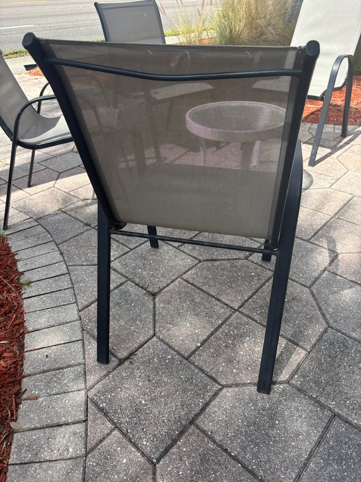 Gray Mesh Outdoor Chair