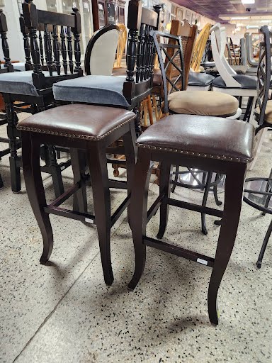 Faux Leather Barstools (Set of two)