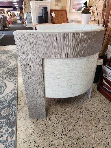 MEREDITH Driftwood Style Barrel Back Chair