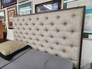 Beige/DK Brown King Bed Set