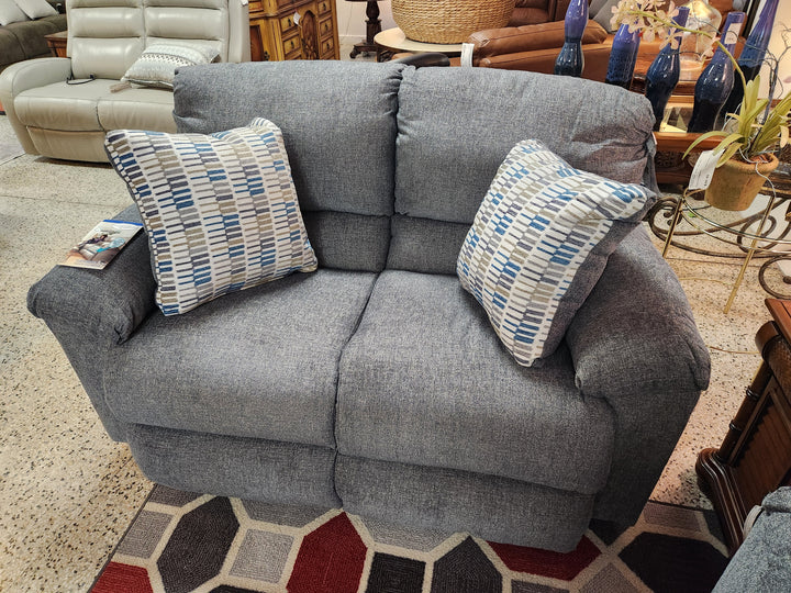Love Seat - Tyler Collection Stonewash Reclining