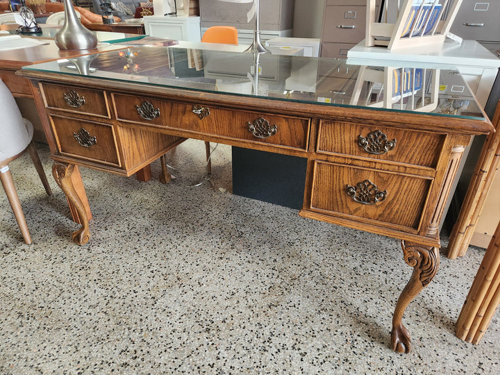 Writing desk W/Inset leather