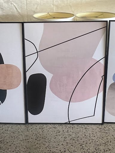 3 Piece Contemporary Framed Canvas Wall Art