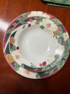 20pc Set/6 Christmas Floral Design Dish Set