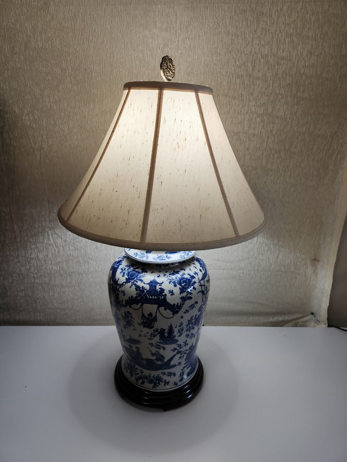 Blue And White Porcelain Table Lamp