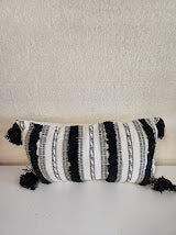 Black And Beige Lumbar Pillow