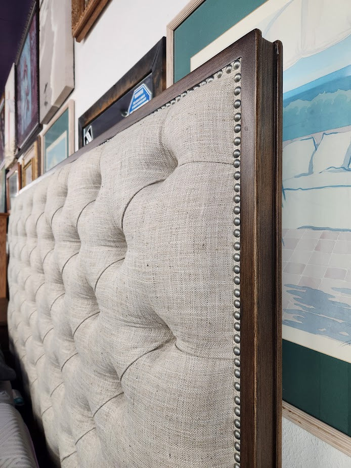 Beige/DK Brown King Bed Set