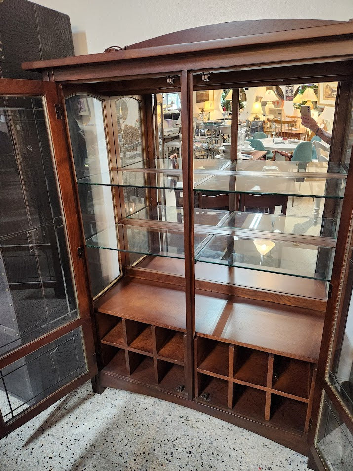 Ethan Allen Cherry Wood China Cabinet