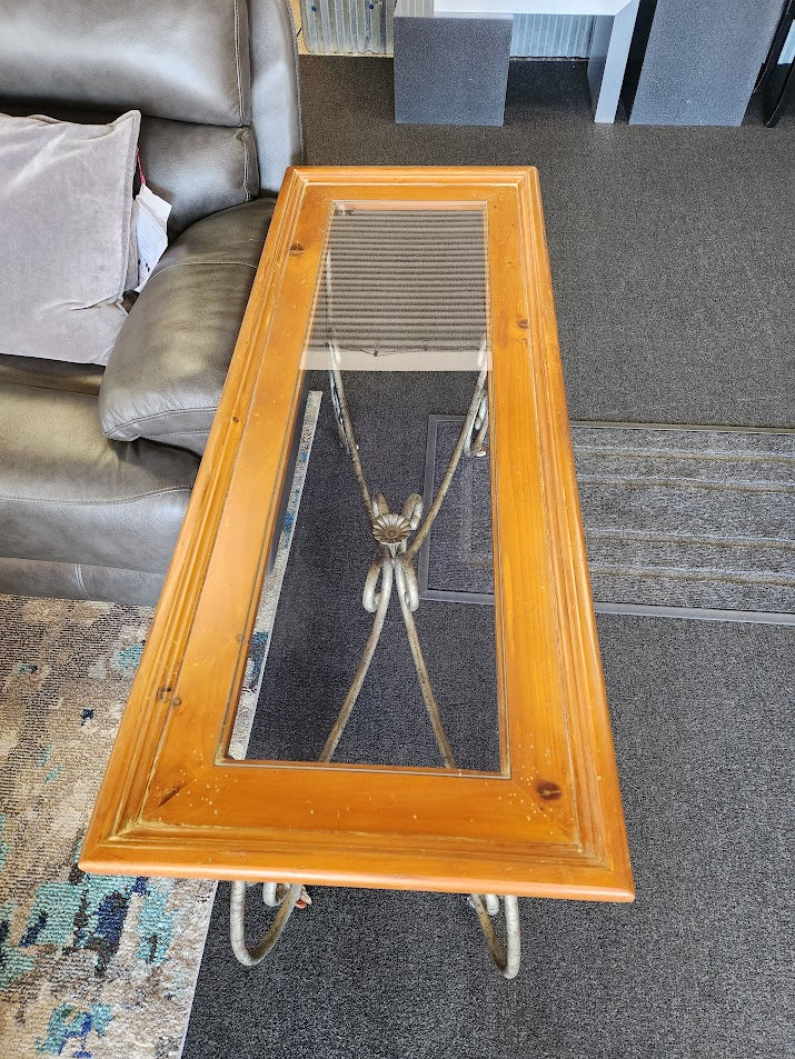 Glass Insert Console Table Home Item