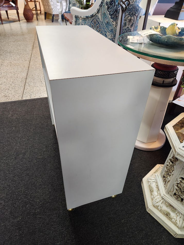 Grey Rolling End Table