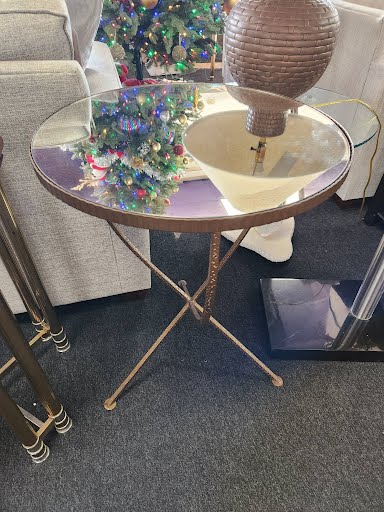 Mirror Top End Table
