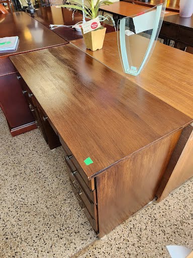 Wood Double Drawers Desk