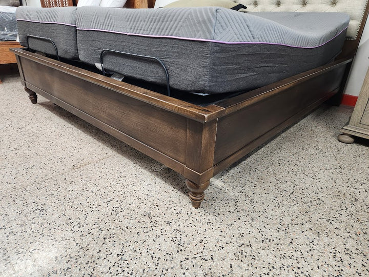 Beige/DK Brown King Bed Set
