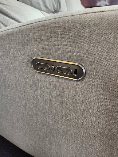 125W" FLEXSTEEL Sectional Electric Recliner - Seafoam