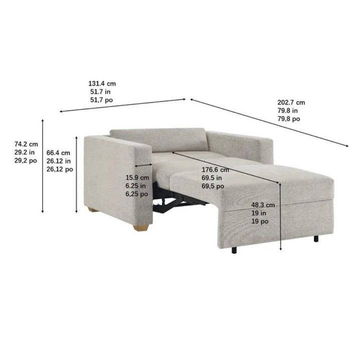 Grey Chair/ Twin Convertable Sleeper