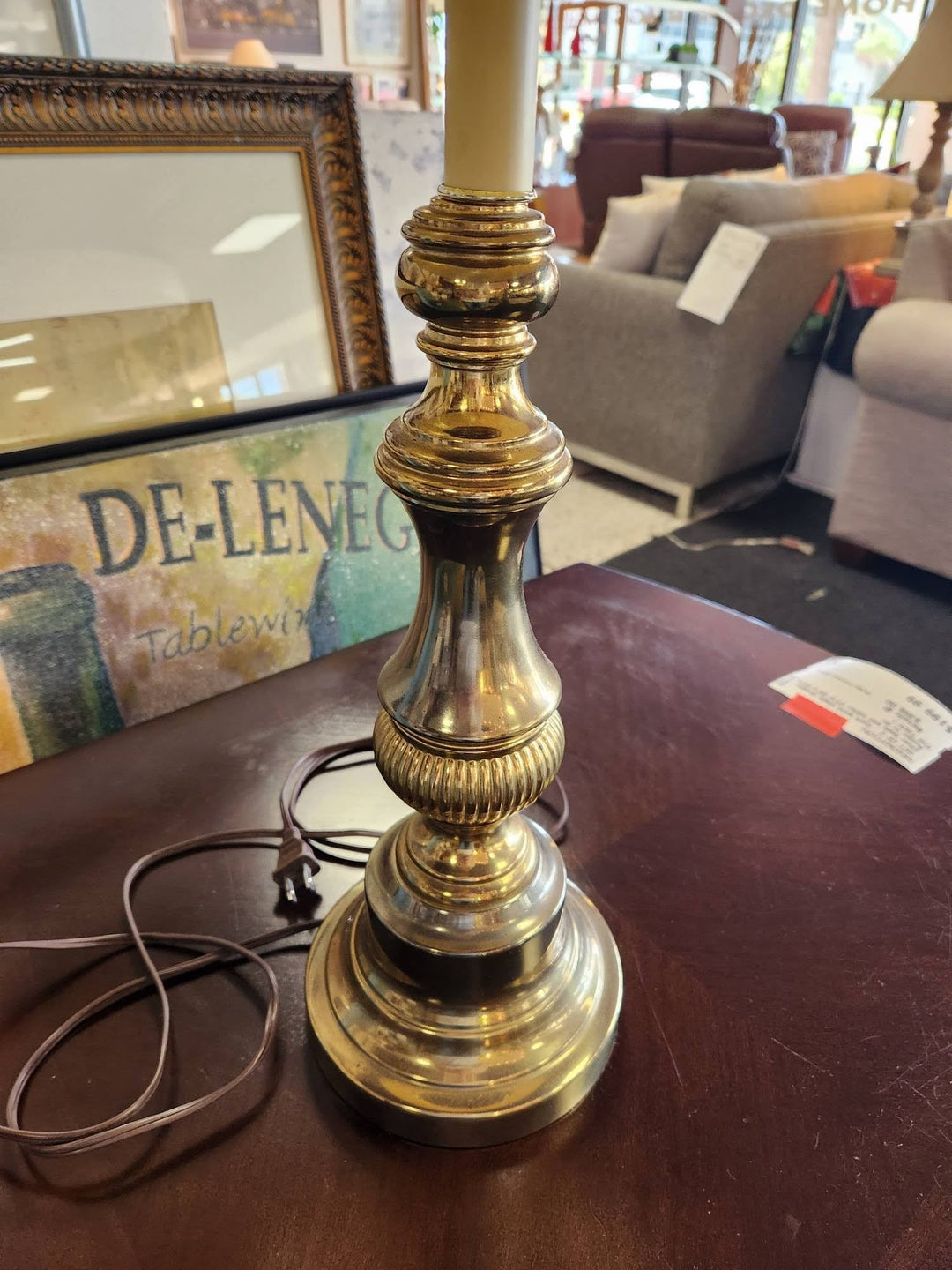 Brass Single Table Lamp