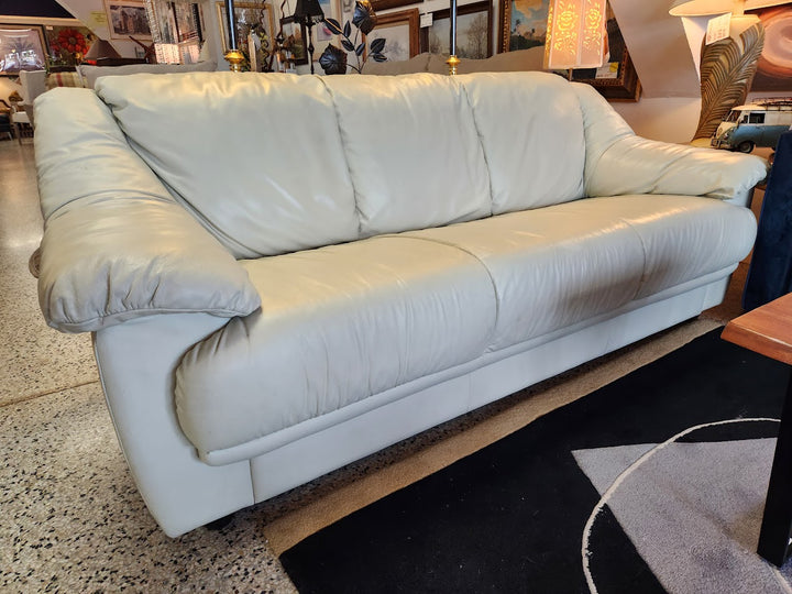 Beige Leather Sofa